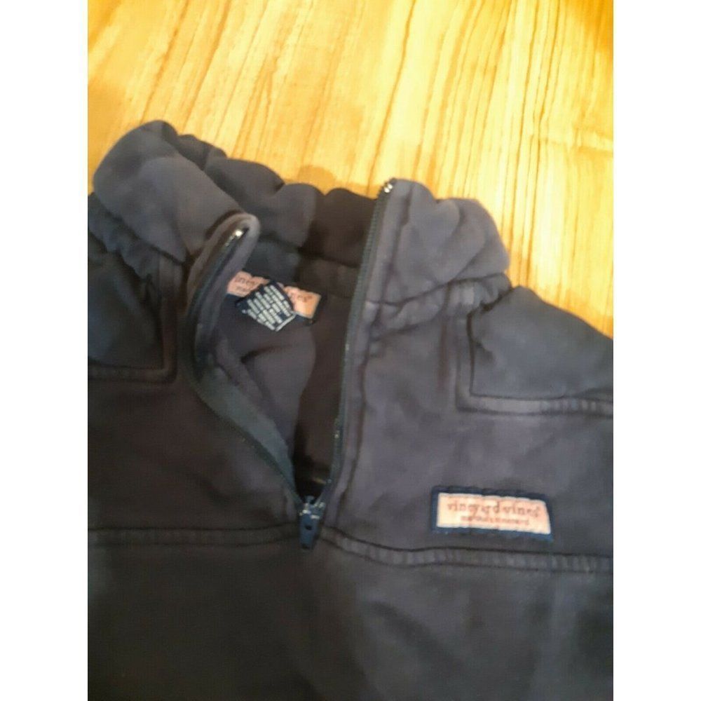 Vineyard Vines Pullover Sweater 1/4 Zip Solid Blue Womens Size Small Cotton - Picture 2 of 3